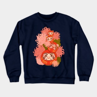 Chrysanthemum Daruma Crewneck Sweatshirt